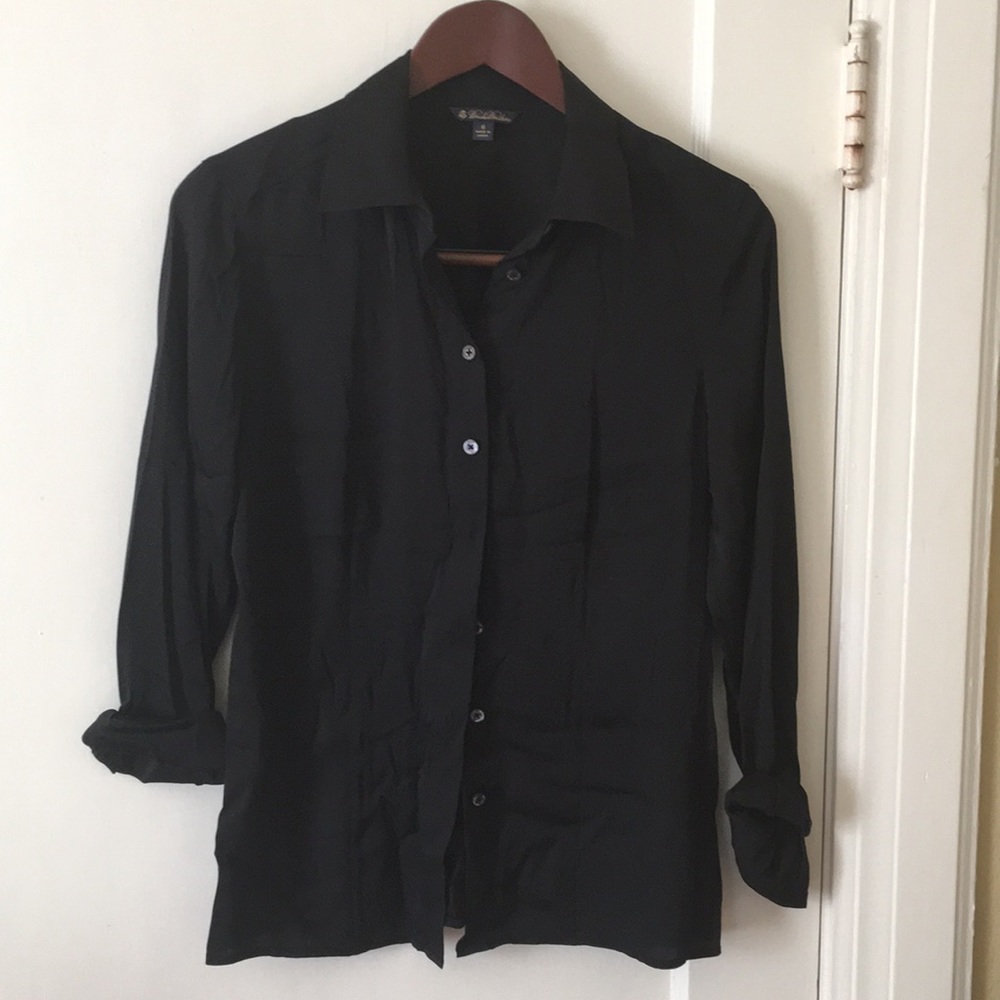 Brooks Brothers Silk Slim-Fit Button-down Blouse